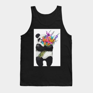 Panda with Bouquet Tank Top